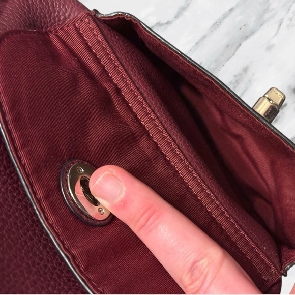 COACH Mini Billie Backpack Burgundy Pebbled Leather - Picture 5 of 11